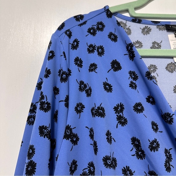 Talbots Blue Floral Jersey Faux Wrap Dress Womens Plus Size 2X NWT Spring Office - Picture 6 of 17